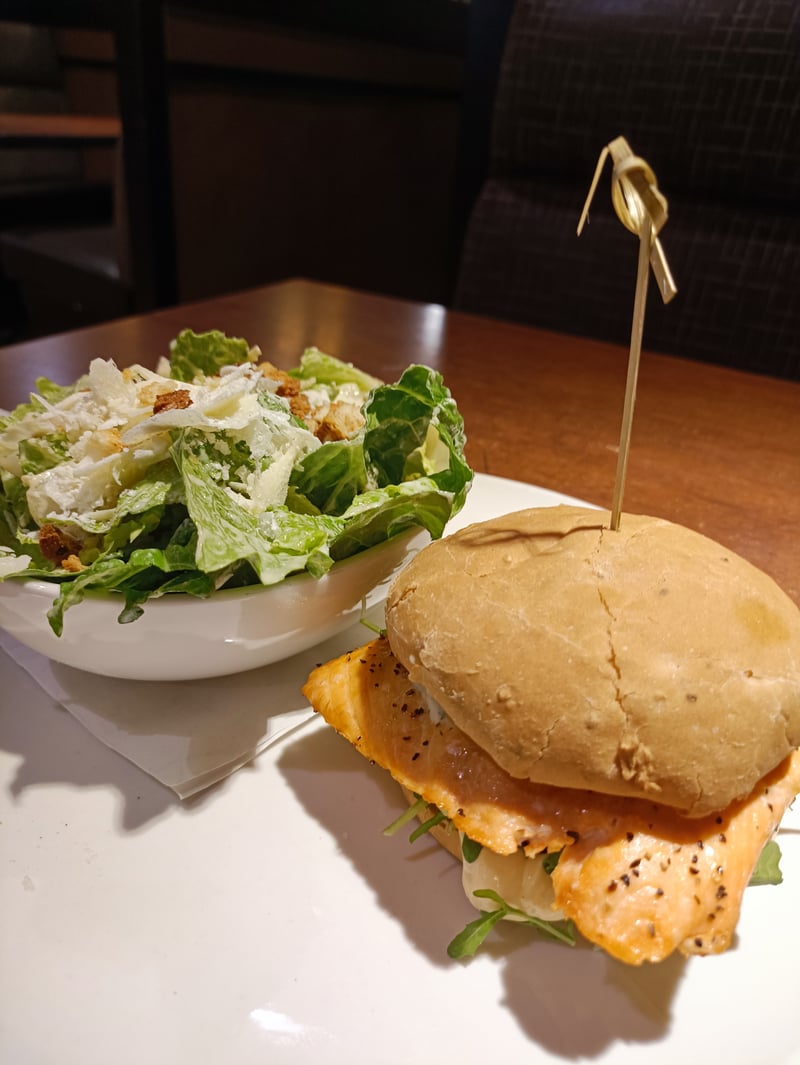 Yummy! Gluten free Steelhead burger 
