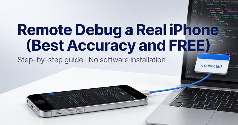 Remote Debug a Real iPhone (Best Accuracy and FREE)