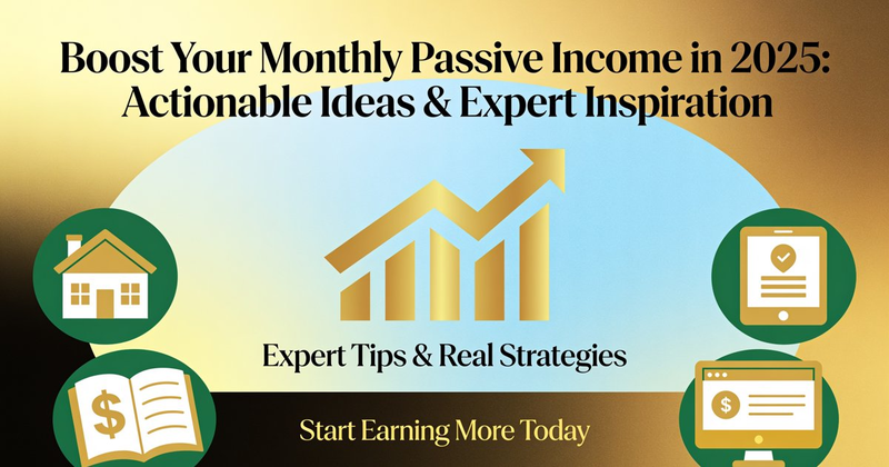 Boost Your Monthly Passive Income in 2025: Actionable Ideas & Expert Inspiration