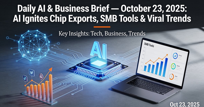 [Daily AI & Business Brief — October 23, 2025: AI Ignites Chip Exports, SMB Tools & Viral Trends]
