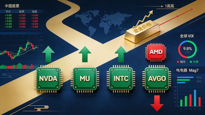 ⚖️ 散戶每日指南：四大晶片穩守牛燈、AMD 孤軍看跌反彈，銅價新高與「記憶體 vs 晶片」的分裂盤 — 8 月 6, 2026