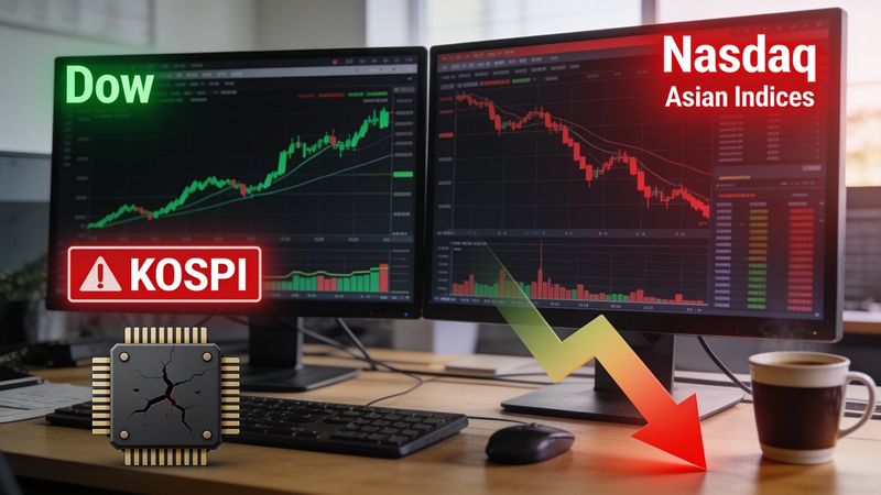 🔴 Market Overview: KOSPI Crashes 10.8%, All 5 Semis Bearish — But Dow Rallies as Oil Keeps Falling — July 28, 2026