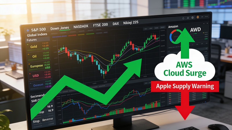 🟢 Market Overview: Amazon's AI Cloud Blowout Ignites Risk-On Rally, Apple's Memory Warning Creates Mega-Cap Split — July 31, 2026