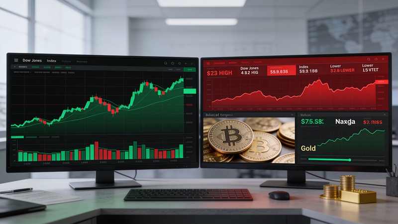 🟡 Market Overview: Dow Hits Record While AI & Memory Slide — Rotation Is the Day's Story — August 6, 2026