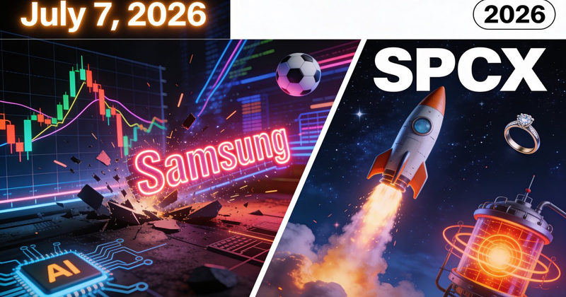 🔥 10 Things You Need to Know Today: Samsung's Record Fail, SpaceX Joins Nasdaq-100, USA's World Cup Nightmare