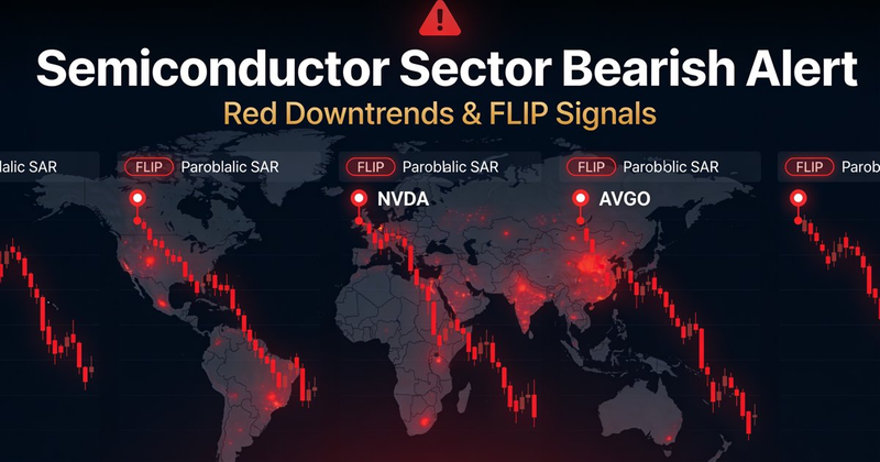 🚨🚨 Turning Point Alert: Complete Bearish Sweep — NVDA &amp; AVGO Flip Bearish, All 5 Semis Under SAR Resistance — July 17, 2026