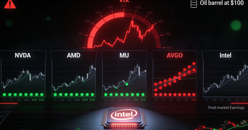 🔴 Turning Point Alert: Oil at $100, Nasdaq Sinks 2.1% — MU &amp; AVGO Hover Within 3% of Bullish Flip, INTC Shocks After Hours — July 23, 2026