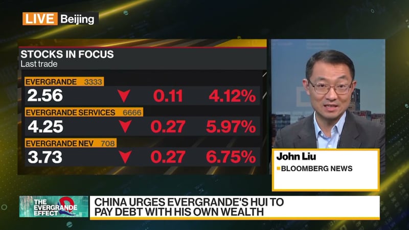  | China Urges Evergrande Founder to Pay Debt With Personal Wealth - Bloomberg Markets and Finance