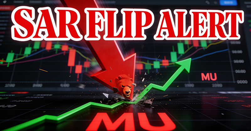 ⚠️ MU SAR FLIPS BEARISH — 12-Day Bull Run Ends at $1,255