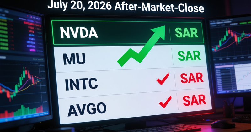 🟢 Turning Point Alert: NVDA Stays Bullish — AMD Surges on Microsoft Helios Deal, Memory Stocks Rebound — July 20, 2026 (CORRECTED: NVDA SAR is BULLISH per Futu-standard parameters)